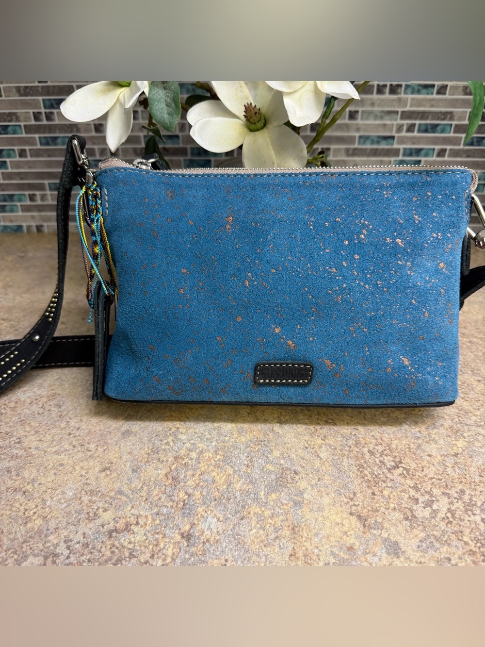 NWT Consuela Midtown Crossbody and Pouch Nila Blue purse - Picture 5 of 15